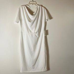 Alexia Admor ivory bodycon boatneck dress.